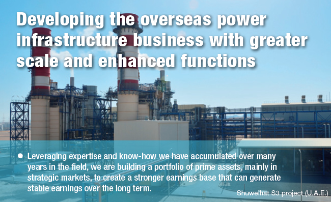 Developing the overseas power infrastructure business with greater scale and enhanced functions